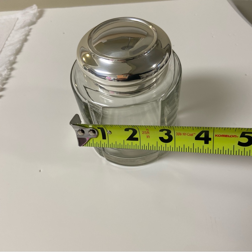 Clear Glass Jar with Silver Lid - Picture 2 of 8